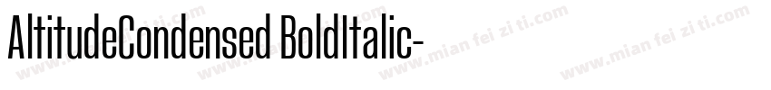 AltitudeCondensed BoldItalic字体转换